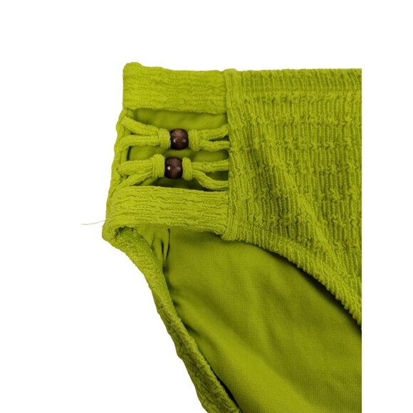 Time and Tru Womens 3X New Grass Mid Rise Bikini Bottoms With Bead Embellishment - Picture 2 of 4